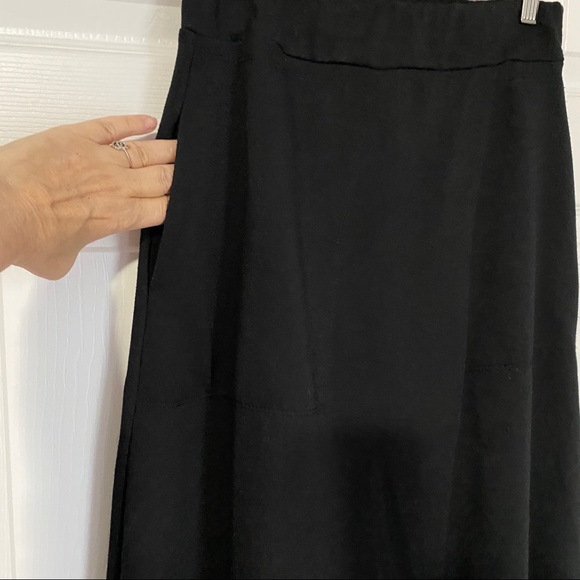 FREE PEOPLE FAUX WRAP ASYMMETRICAL BLACK SKIRT - Picture 10 of 12